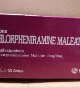 Antihistamines Chlorpheniramine Maleate Inj 4mg/2ml 10v