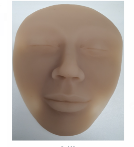 PMU training silicone face nude closed lips