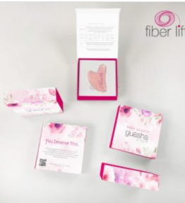 Guasha stone pink with in decorative box FiberLift