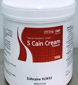 S Caine Lidocaine Cream 10.56% 500g Topical Anesthetic Cream